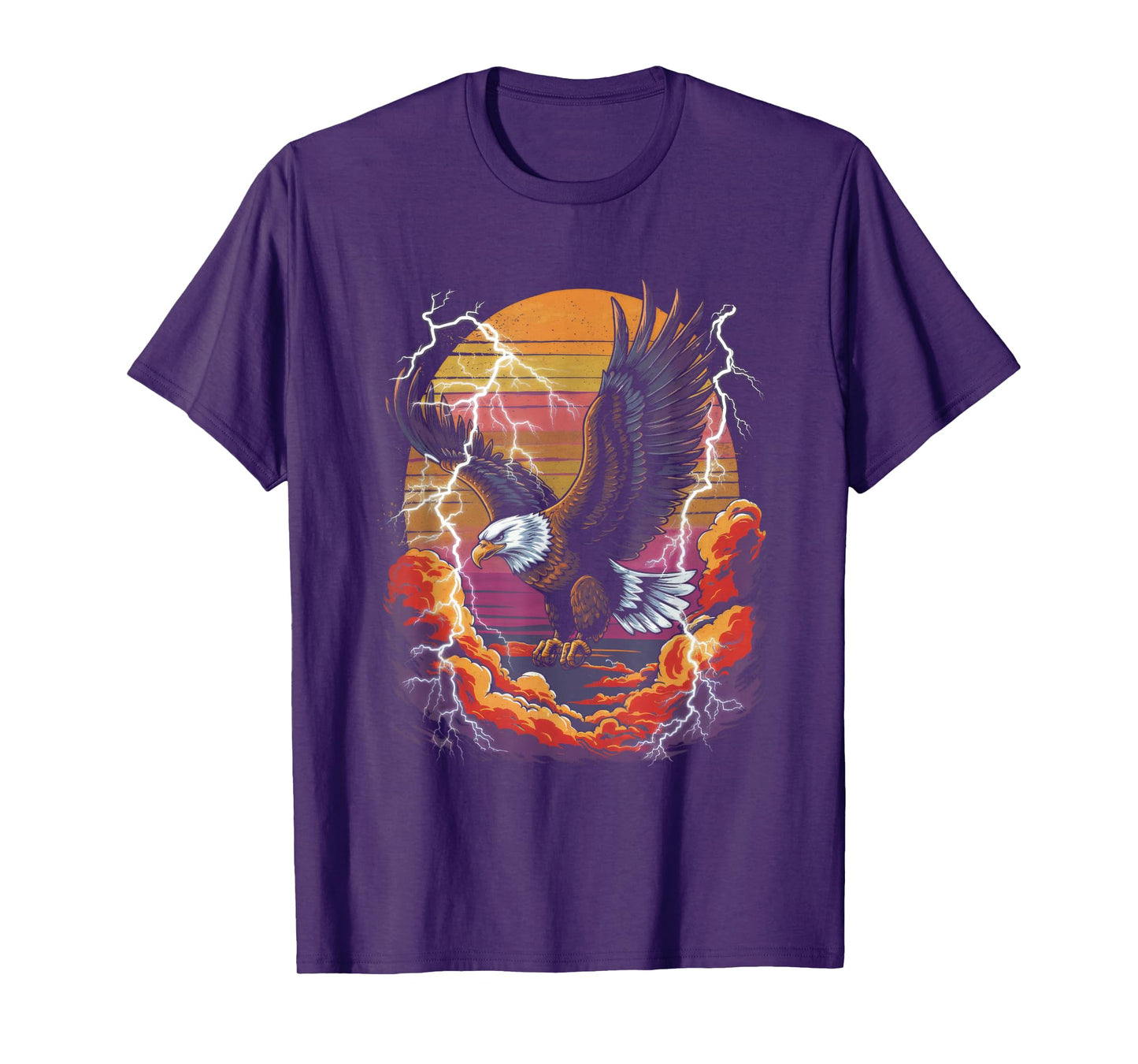 Bald eagle Bird Nature Usa Lightning T-Shirt