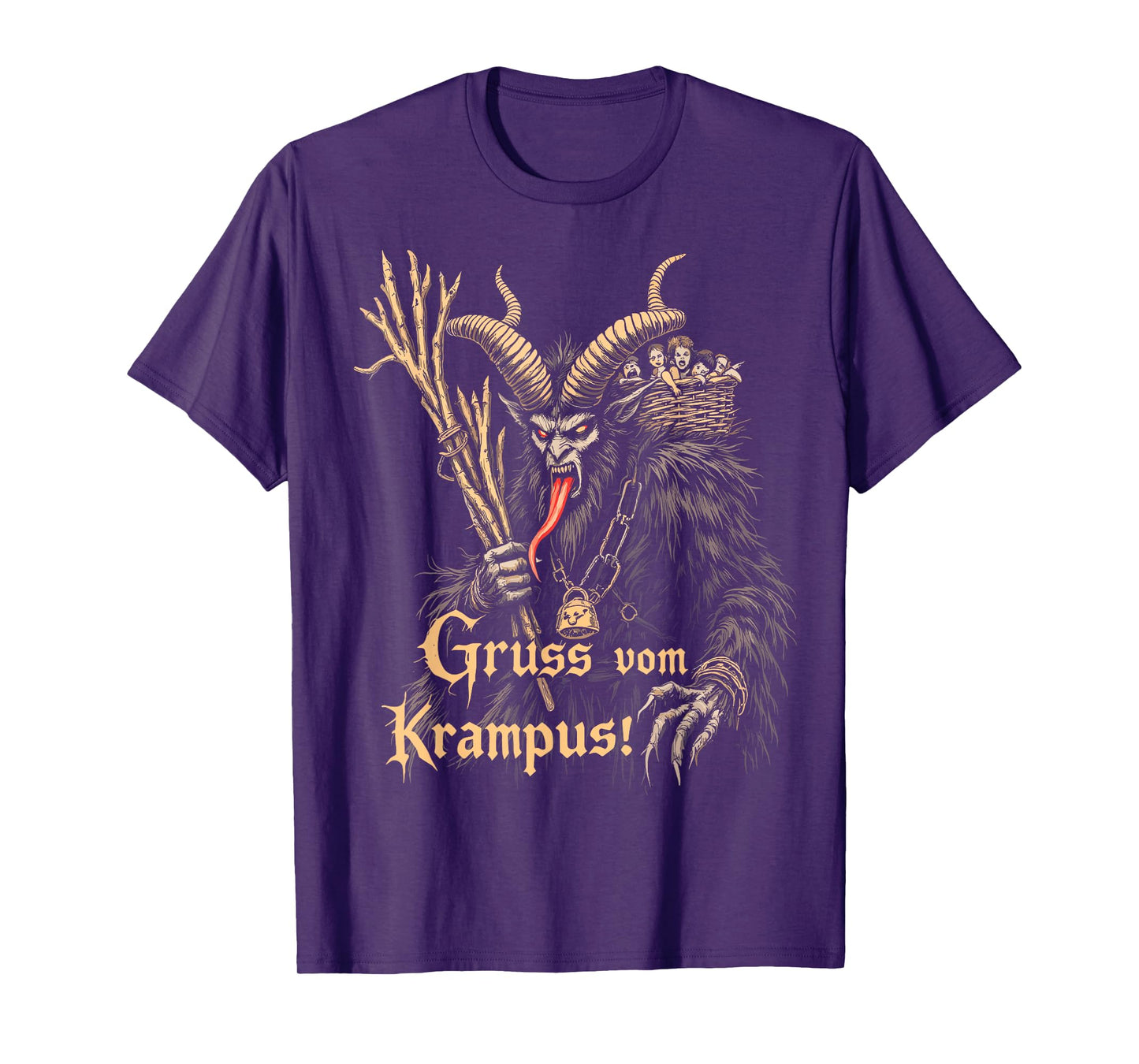 Gruss Vom Krampus Christmas Eve Naughty Kids Xmas Party T-Shirt