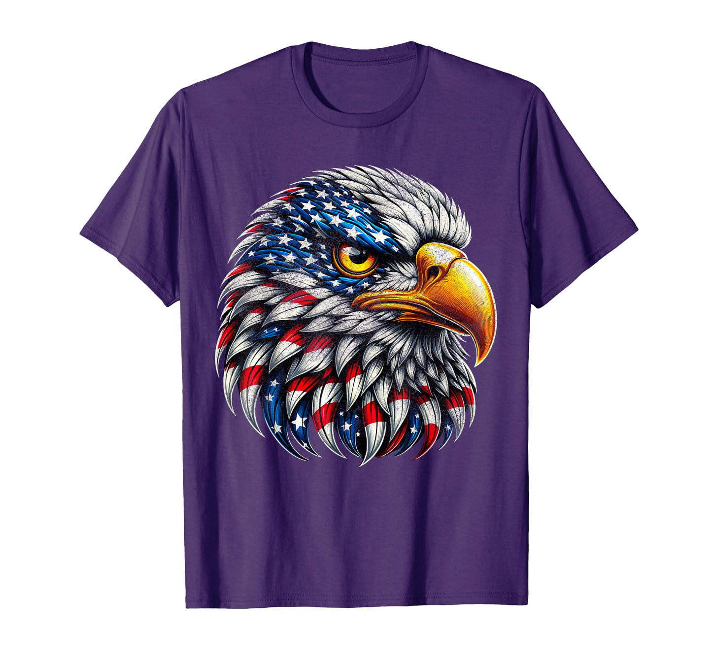 4th Of July Patriotic Eagle USA American Flag Women Kids Men T-Shirt