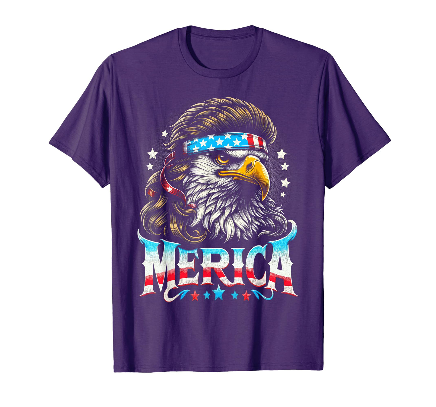 4th of July Patriotic Funny Eagle July 4th USA Merica Women Kids Men T-Shirt