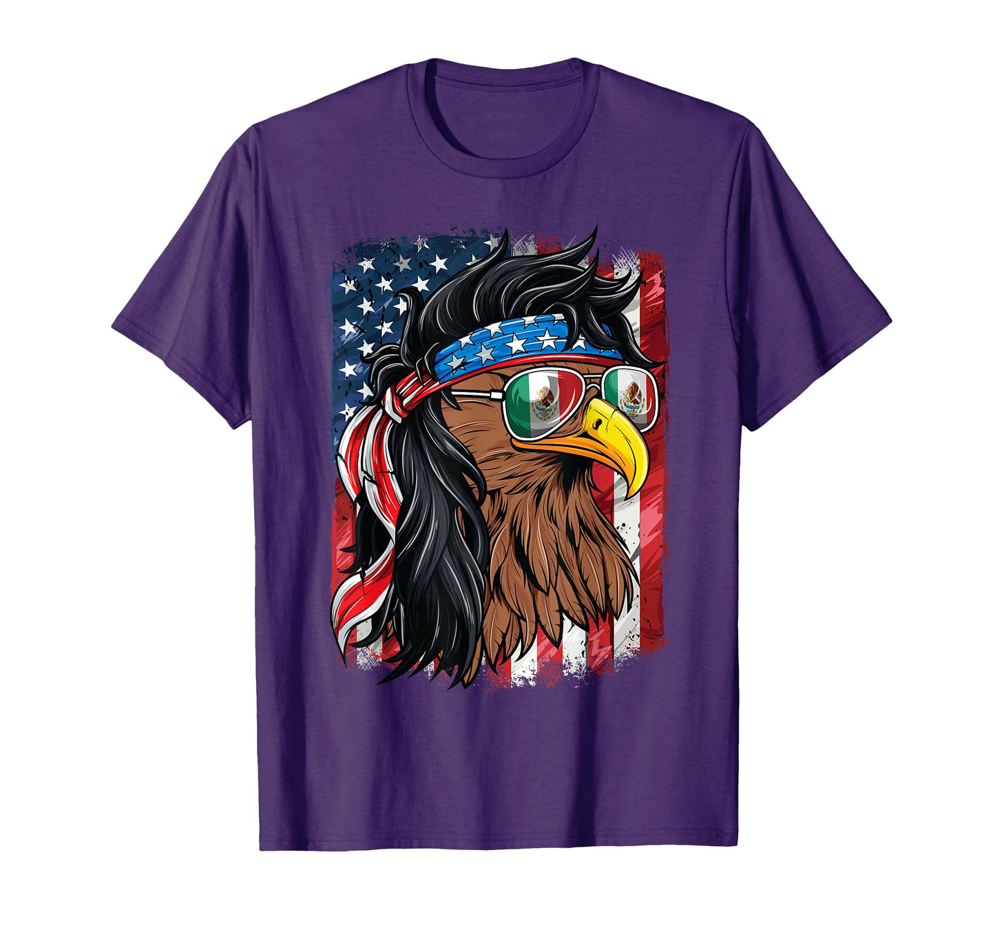 Mexican American Shirt USA Mexican Eagle 4th of July T-Shirt