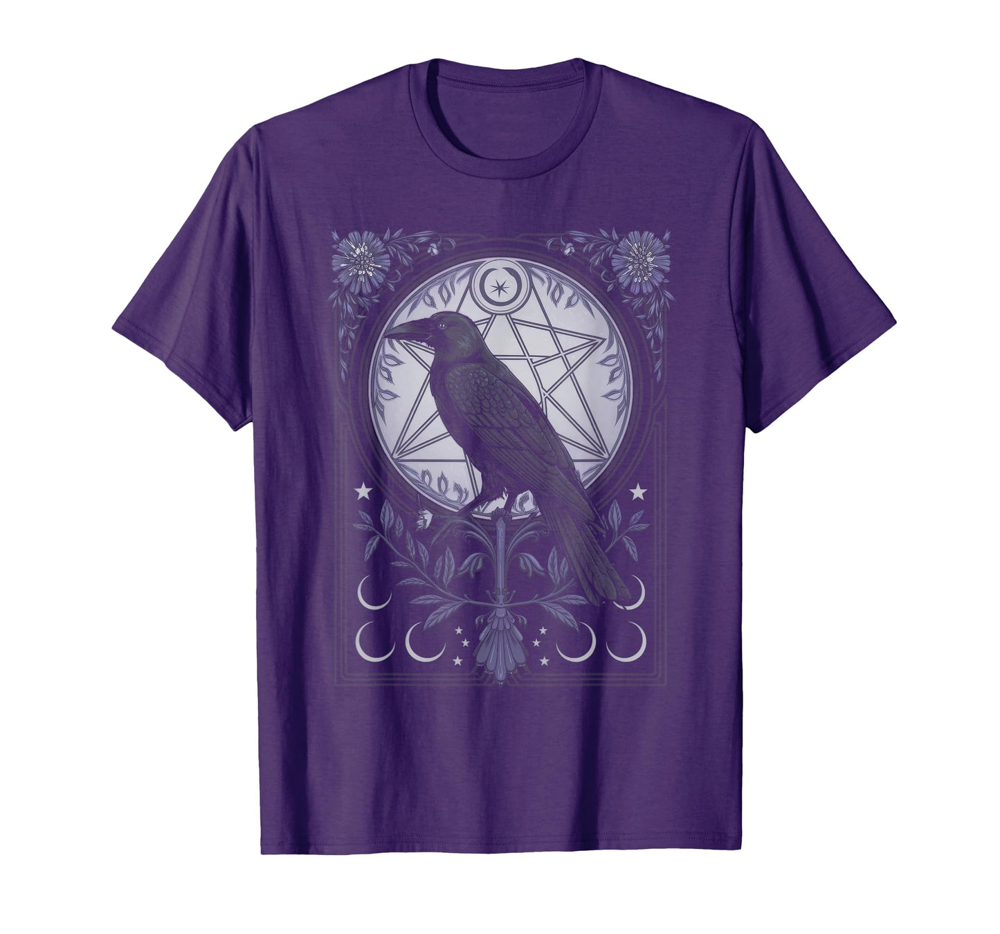 Raven Black gothic Occult Viking Witchcraft T-Shirt