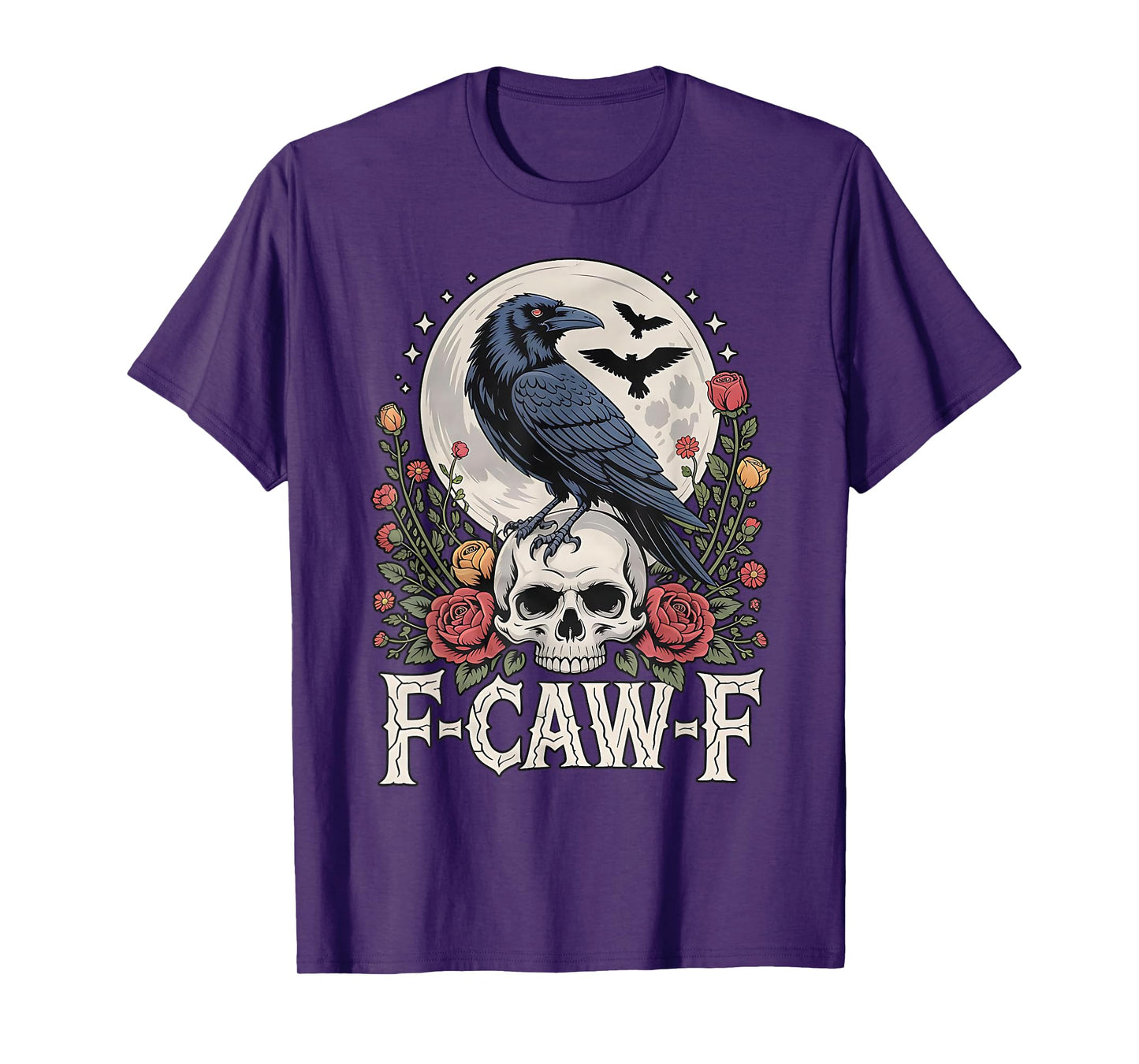 F-Caw-F Black Bird Crow Funny Crow Bird Cawing Grunge T-Shirt