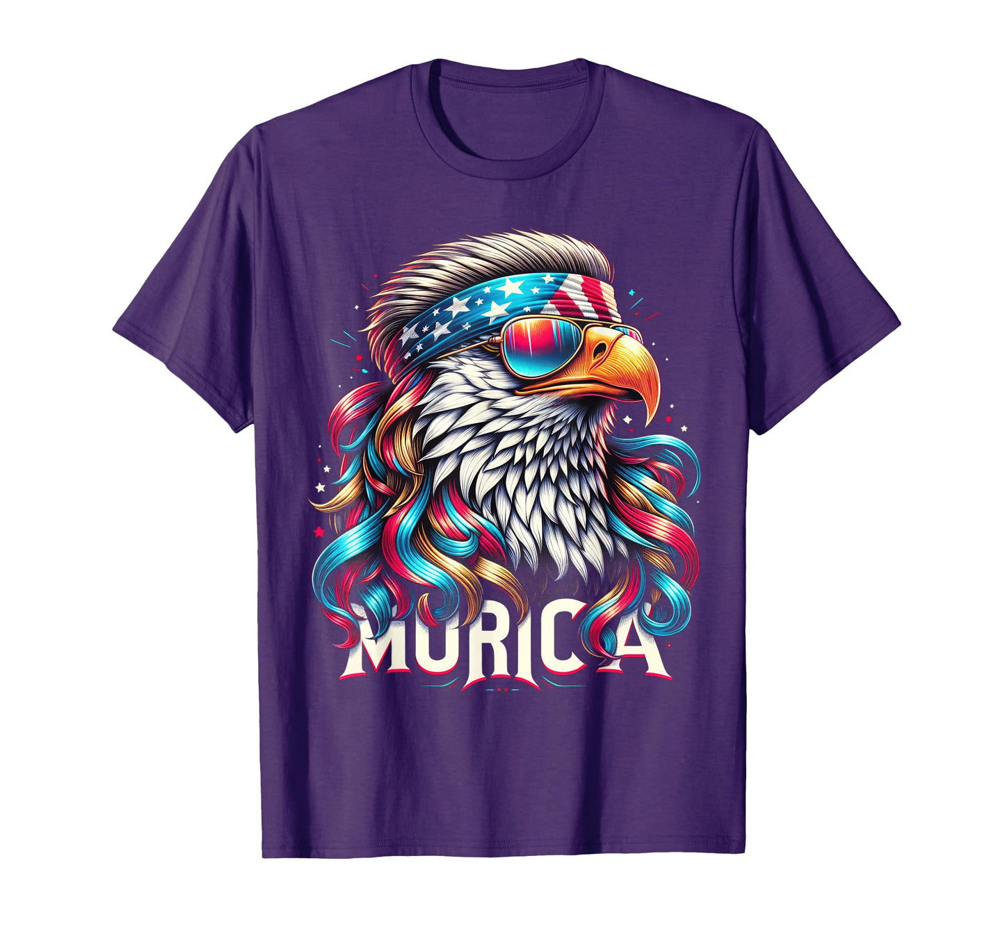 4th of July Patriotic Funny Eagle July 4th USA Murica T-Shirt for Women Kids Men