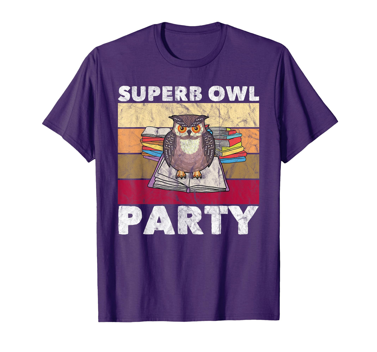 Superb Owl Party Funny Owl Bird Lovers Retro T-Shirt