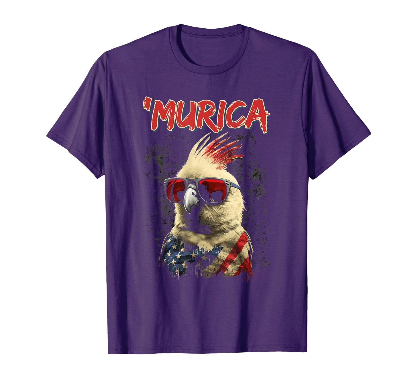 Cool Patriotic Cockatiel Bird, Murica 4th of July Cockatiel T-Shirt