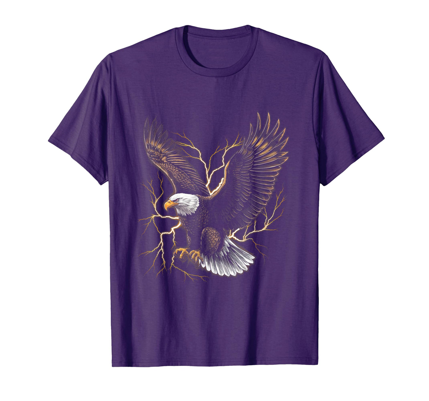 Bald eagle Bird Nature Usa Lightning T-Shirt