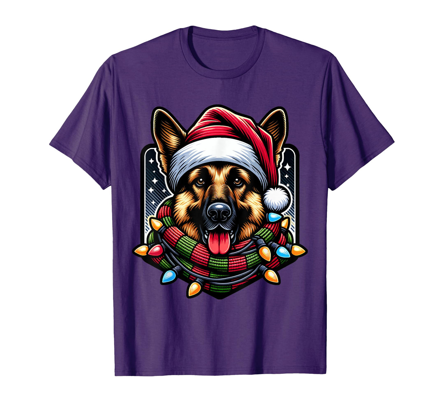Christmas German Shepherd Xmas Shepherd Mom Dog Lover Womens T-Shirt