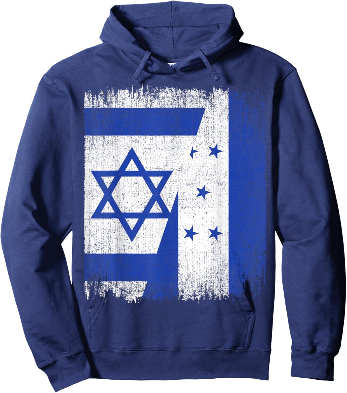 Half Israel Honduras Split Flag Israelis Pride Roots T-Shirt - Hoodie | Navy