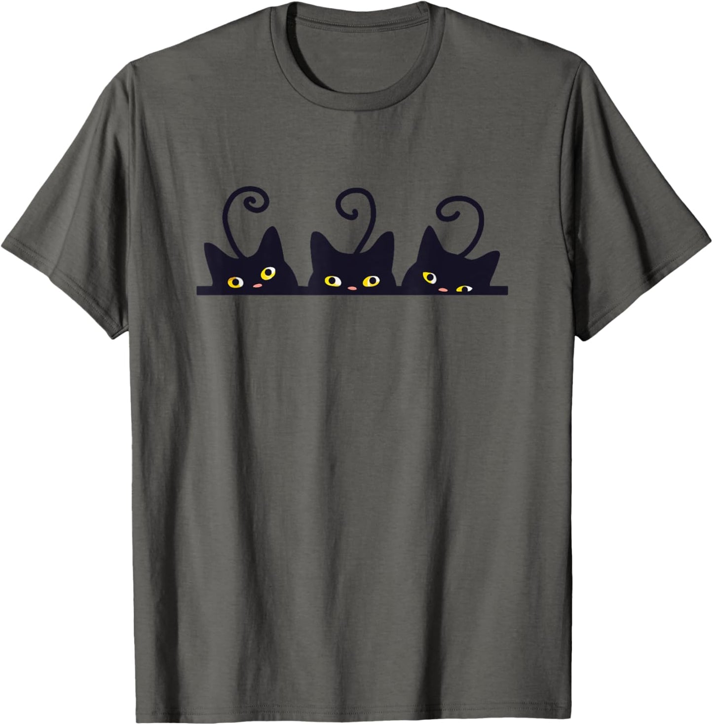 3 Black Cats Funny Cat Lovers Design Women Men Girl Boy Cat T-Shirt
