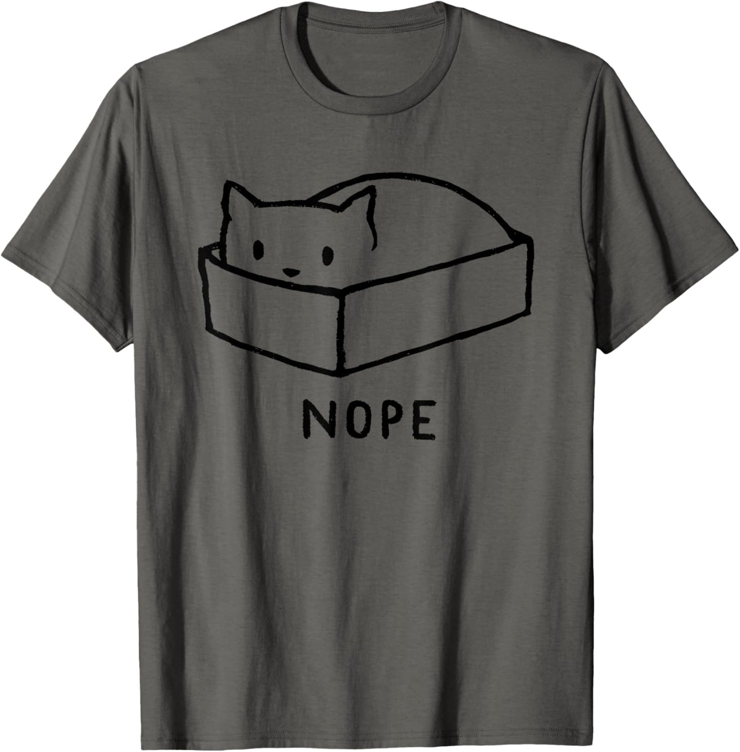Nope Box Cat Funny For Men Women T-Shirt