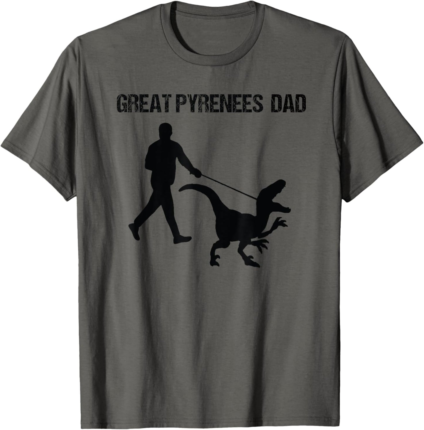 funny Great Pyrenees dad Dinosaur T-Shirt