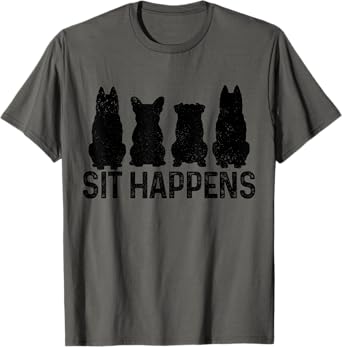 Sit Happens Dog Training Trainer Funny Dog T-Shirt