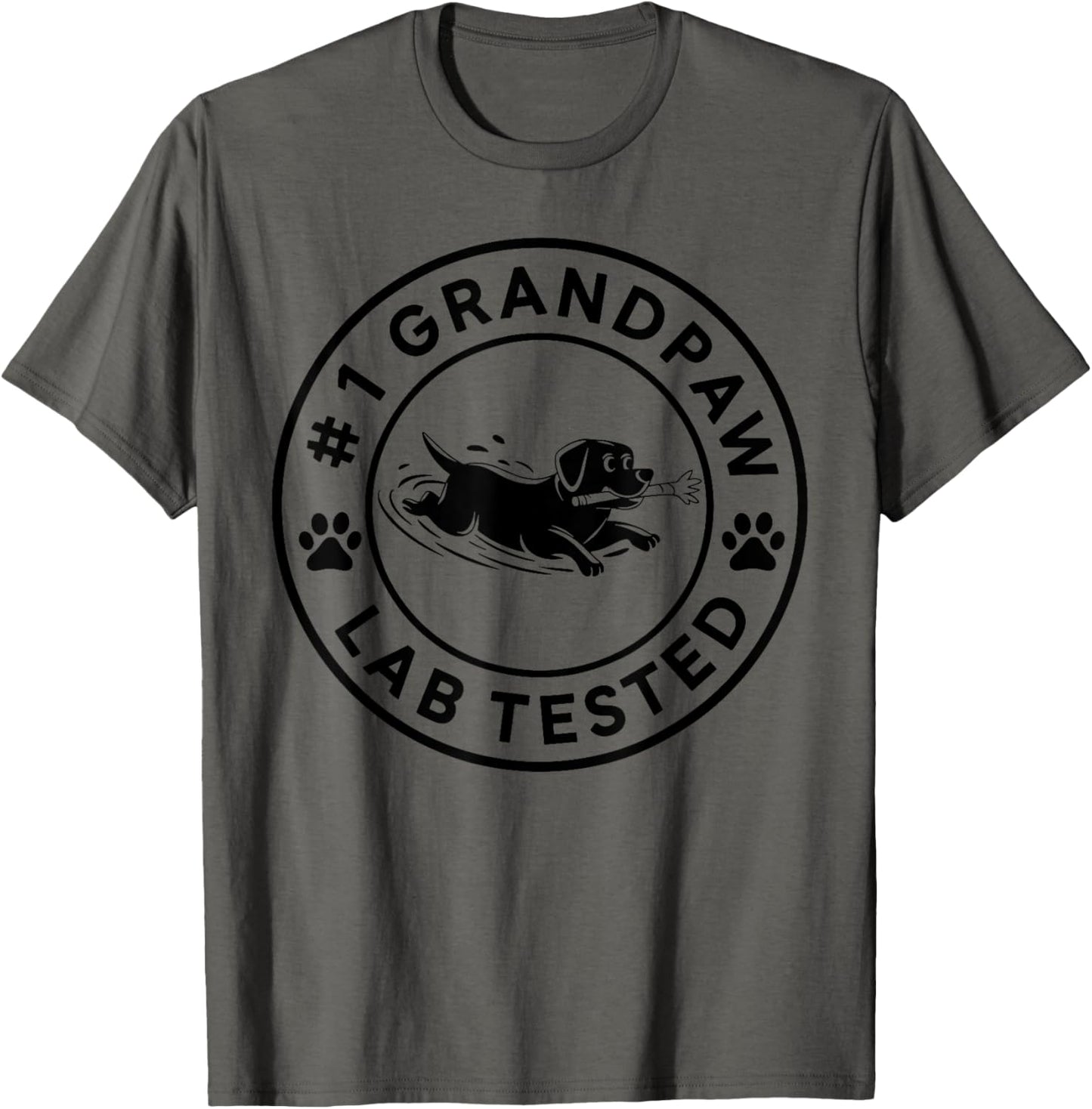 #1 GRANDPAW lab tested Labrador Retriever Best Dog Grandpa T-Shirt