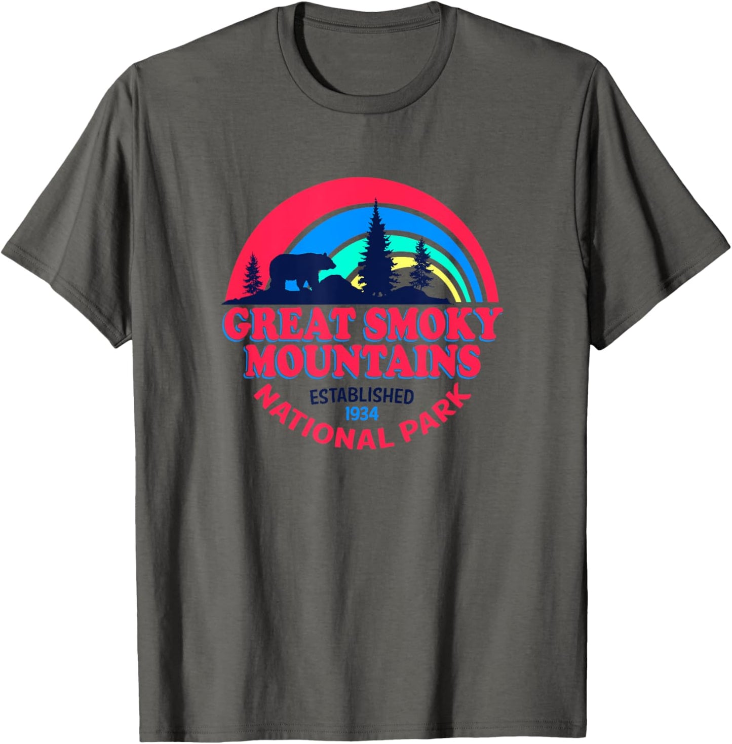 Great Smoky Mountains National Park Retro Bear T-Shirt