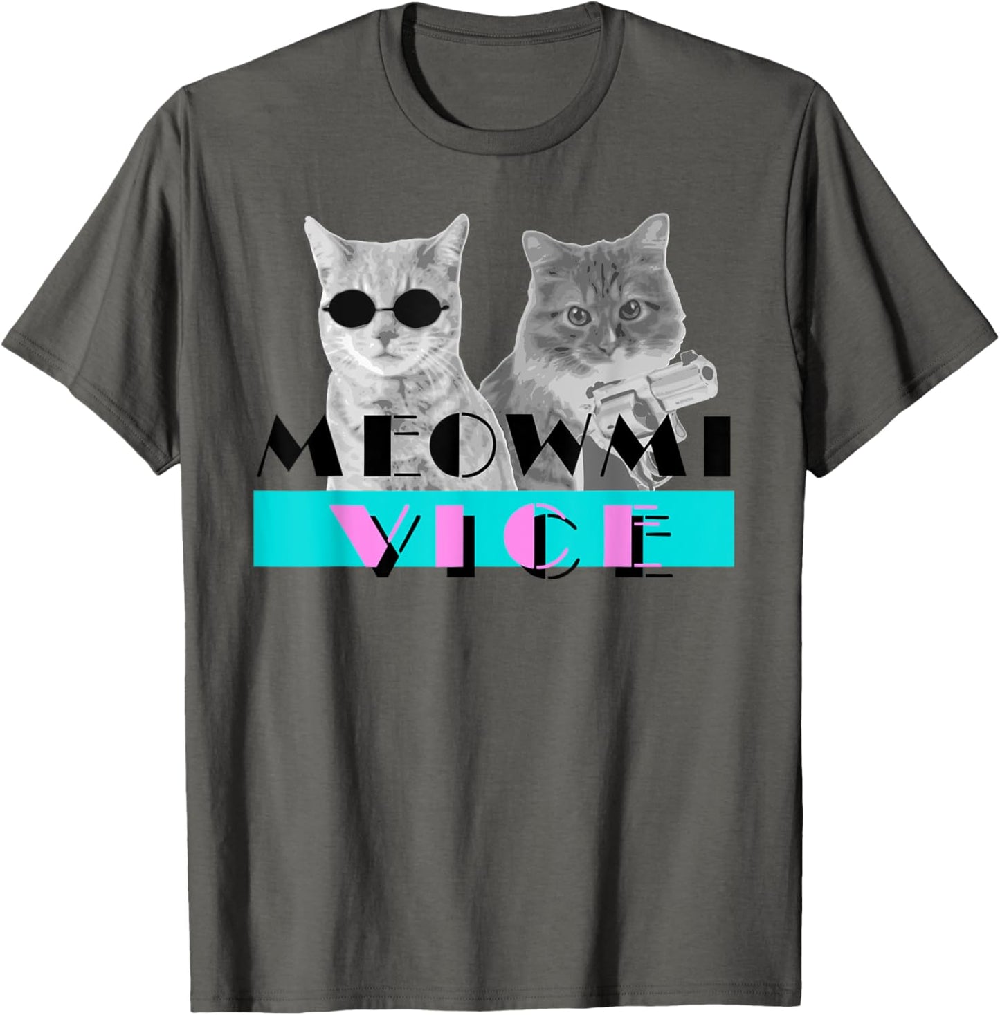 Kitten Meowmi Vice 80s Miami Funny T Shirt - Cat Lovers Gift T-Shirt