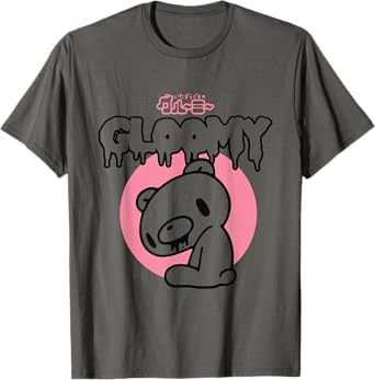 Gloomy Bear The Naughty Grizzly Horror Text Anime Manga T-Shirt