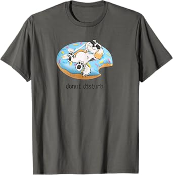 Donut Disturb Funny Dog Pool Float Pun Pet Owners Dog Love T-Shirt for Men Women Kids