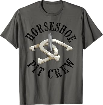 Cool Horseshoe Pit Crew | Funny Animal Shoe Pitching Gift T-Shirt