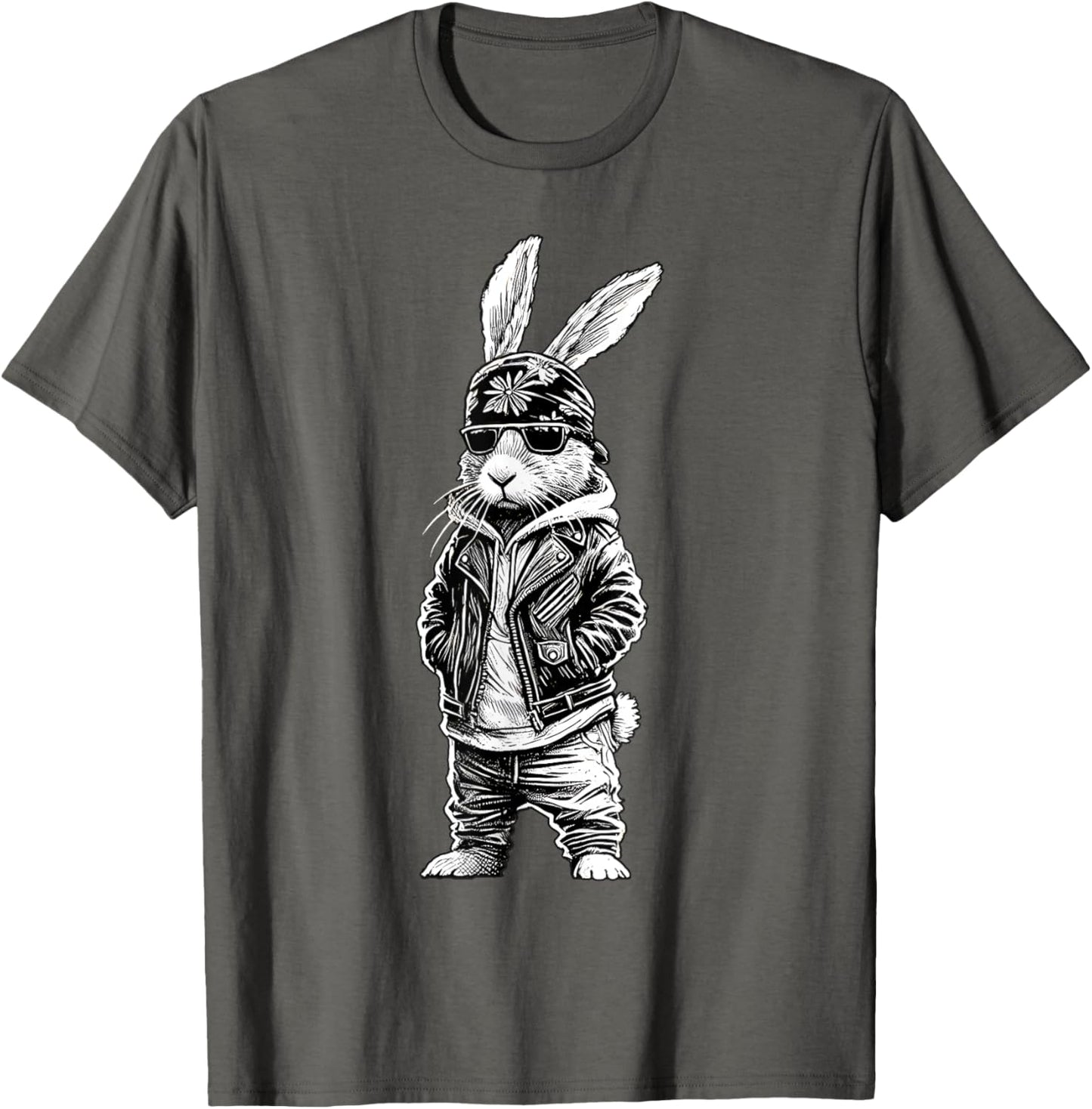 Cool Rabbit With Sunglasses Easter for Men Kids Boys Easter T-Shirt