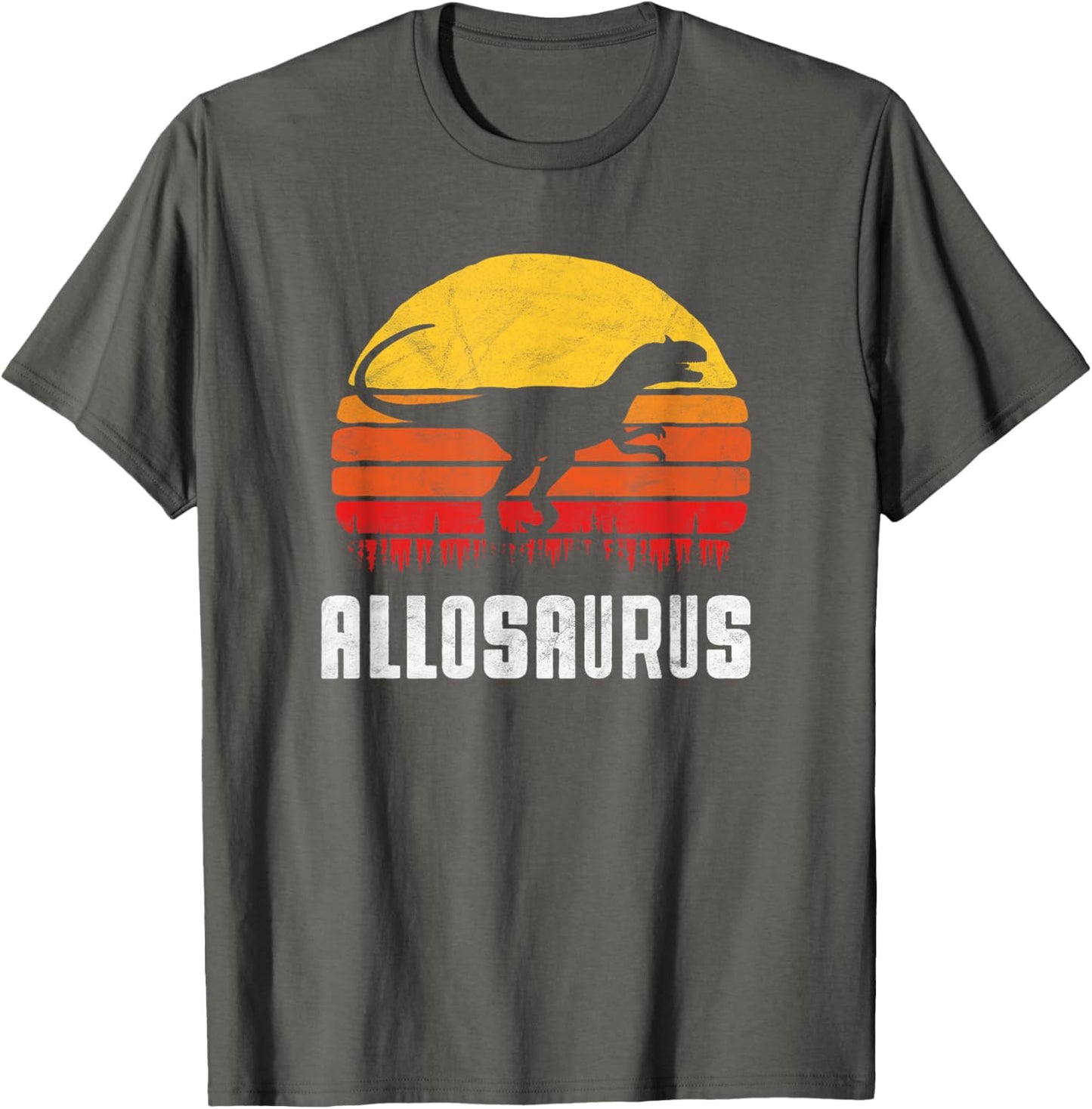 Vintage Allosaurus Dinosaur Shirt - Retro Sun T-Shirt