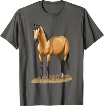 Beautiful Buckskin Dun Quarter Horse Stallion Horse Lovers T-Shirt
