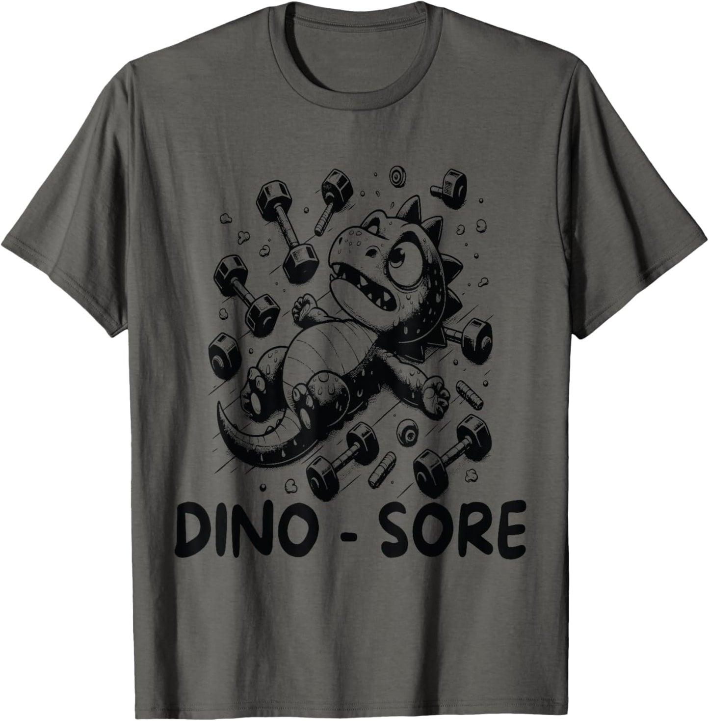 Funny Dinosaur Workout Gag Dino Sore Lifting Gym T-Shirt