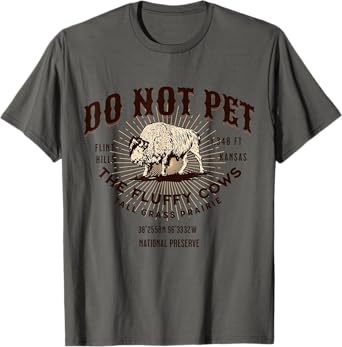 Tall Grass Prairie National Preserve Kansas Funny Bison T-Shirt