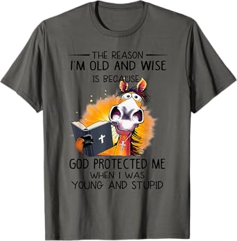 The reason I'm old and wise is because God protected me T-Shirt