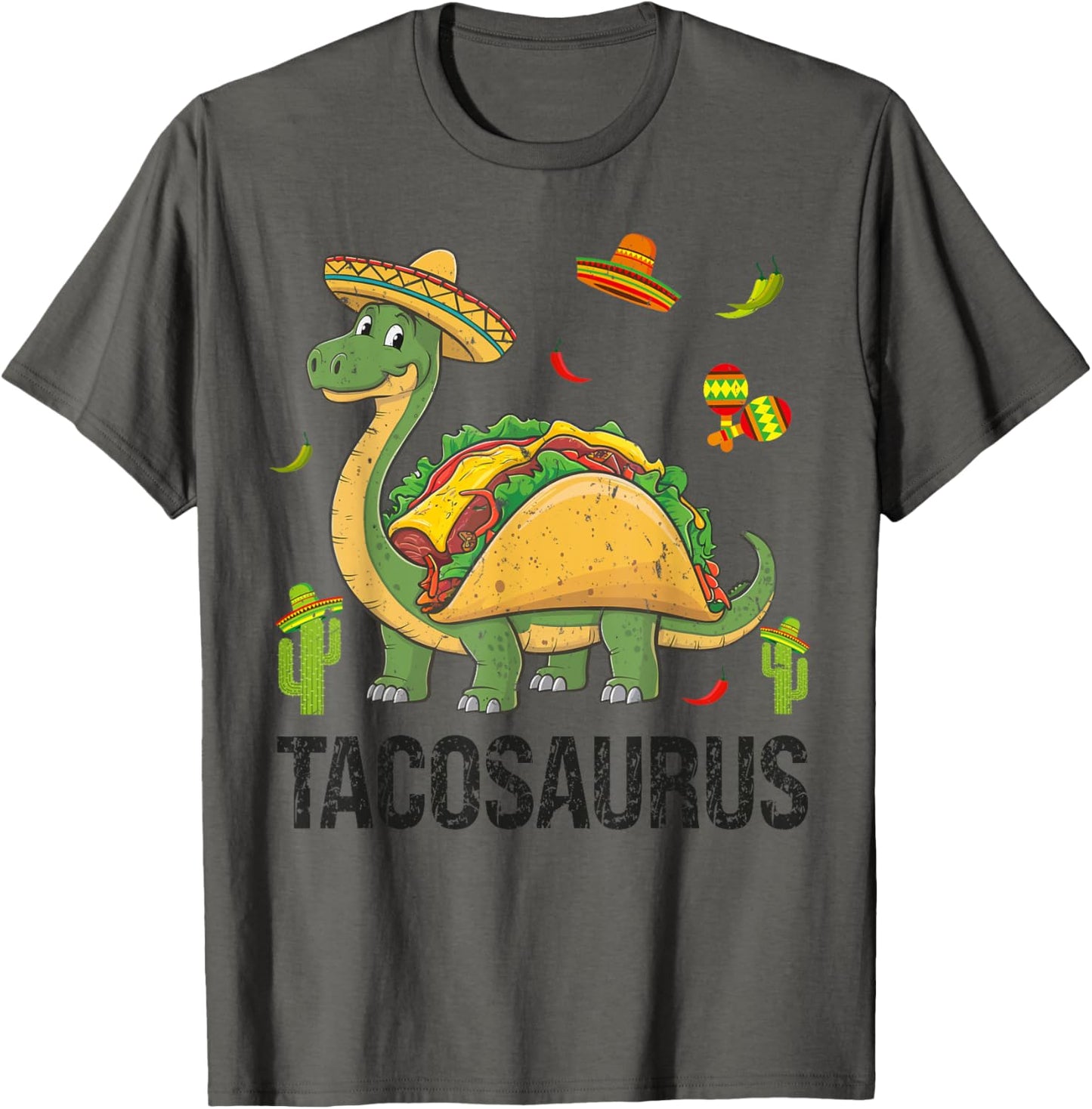Tacosaurus dinosaur taco T rex Funny Cinco de Mayo Mexican T-Shirt
