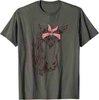 Horse Bandana T Shirt for Horseback Riding Horse Lover Gifts T-Shirt