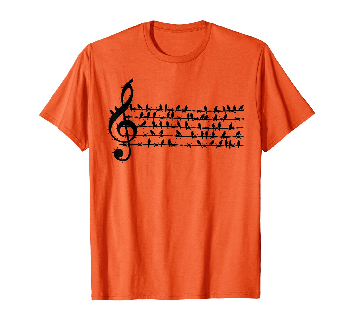 Bird Music Note Funny Clef Musician Art Gifts Men Women Kids T-Shirt