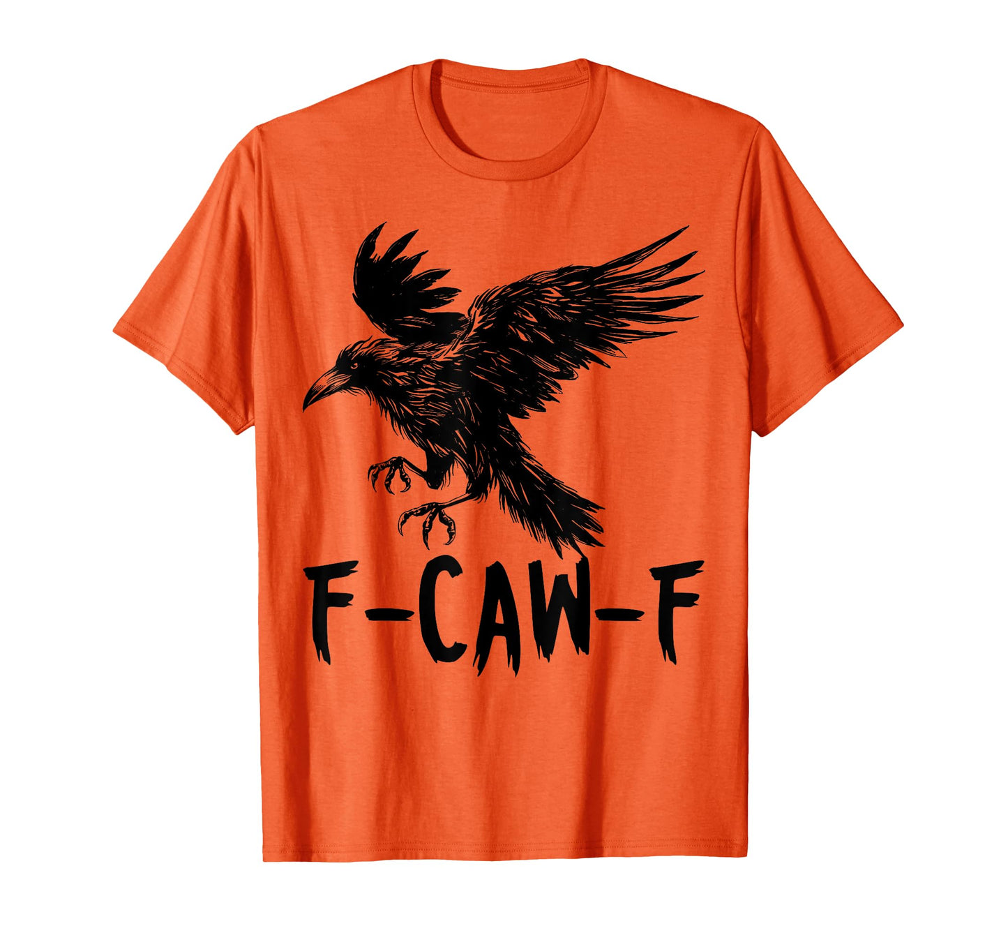 Retro F-Caw-F Black Bird Crow Funny Crow Bird Cawing Grunge T-Shirt