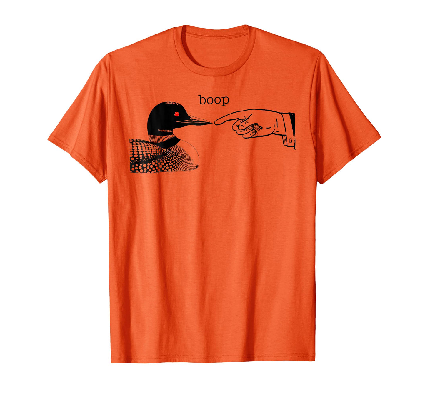 Loon Boop With Pointing Hand Human Funny Water Bird T-Shirt