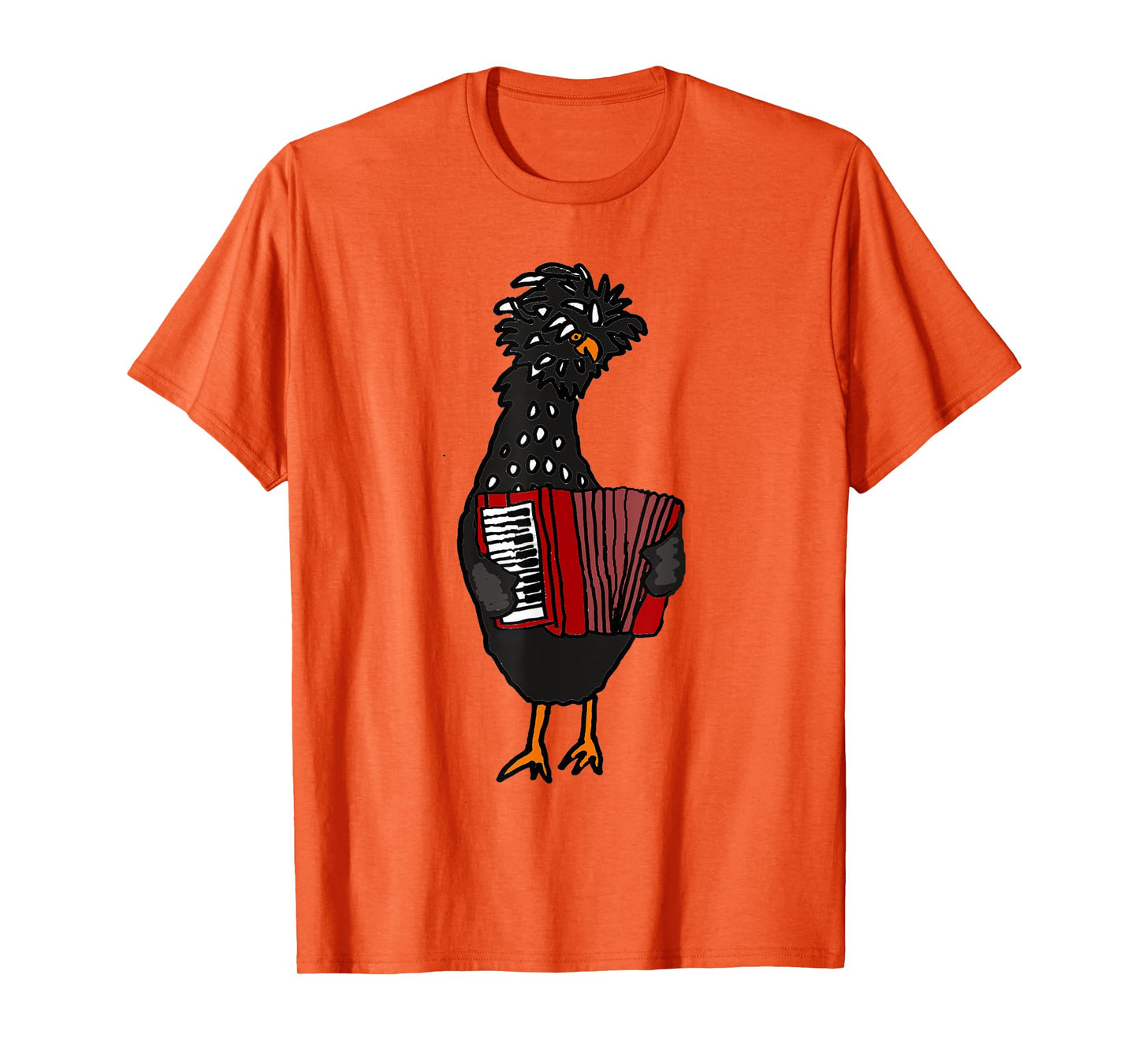 Smiletodaytees Fun Polish Chicken Playing Accordion T-shirt T-Shirt