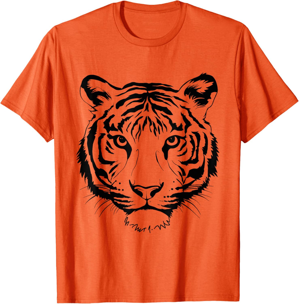 Orange Tiger Face Wild Animals For Women Men Kids Tiger Head T-Shirt
