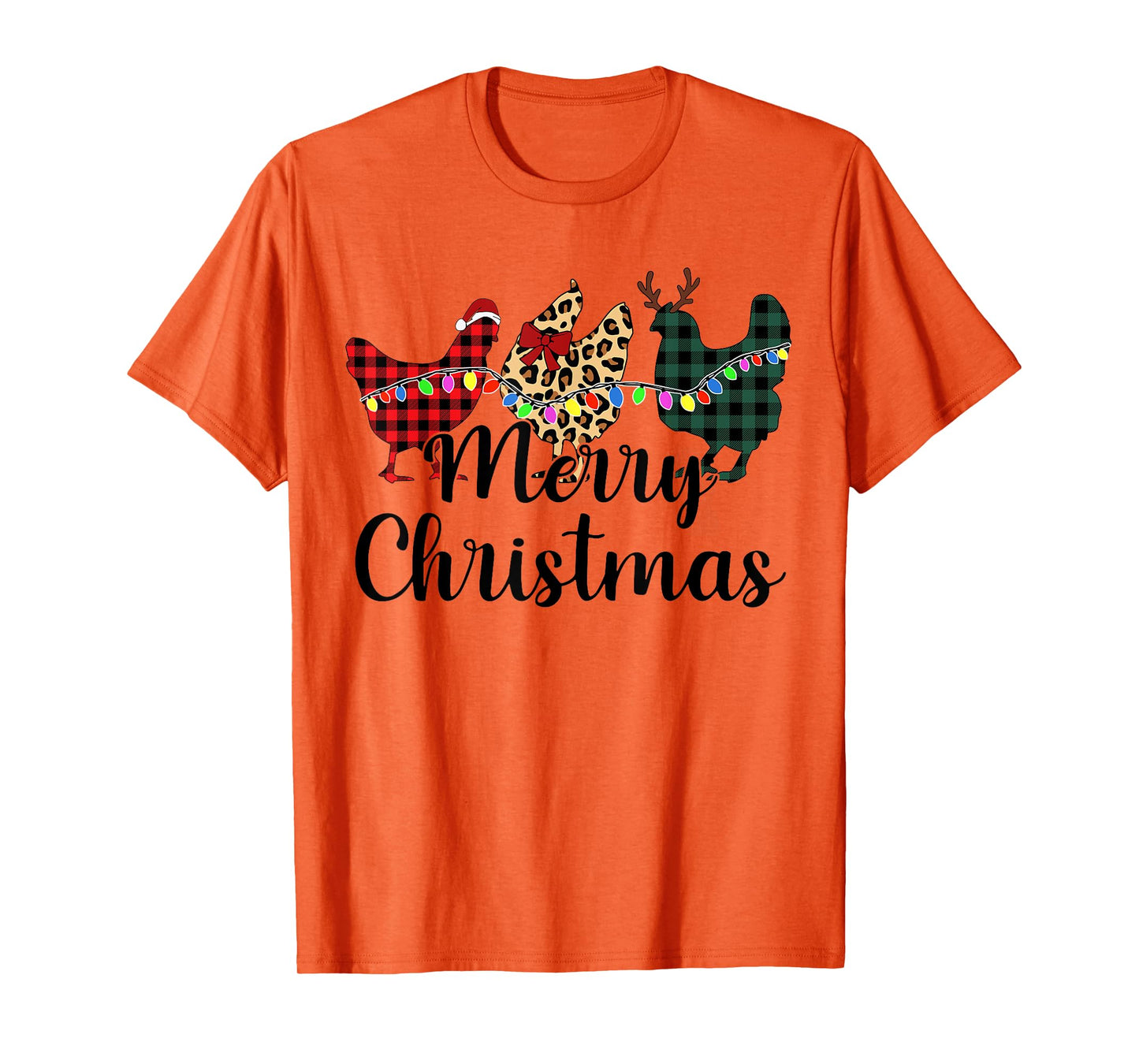 Buffalo Plaid Chickmas Merry Christmas Chicken Lover Xmas T-Shirt