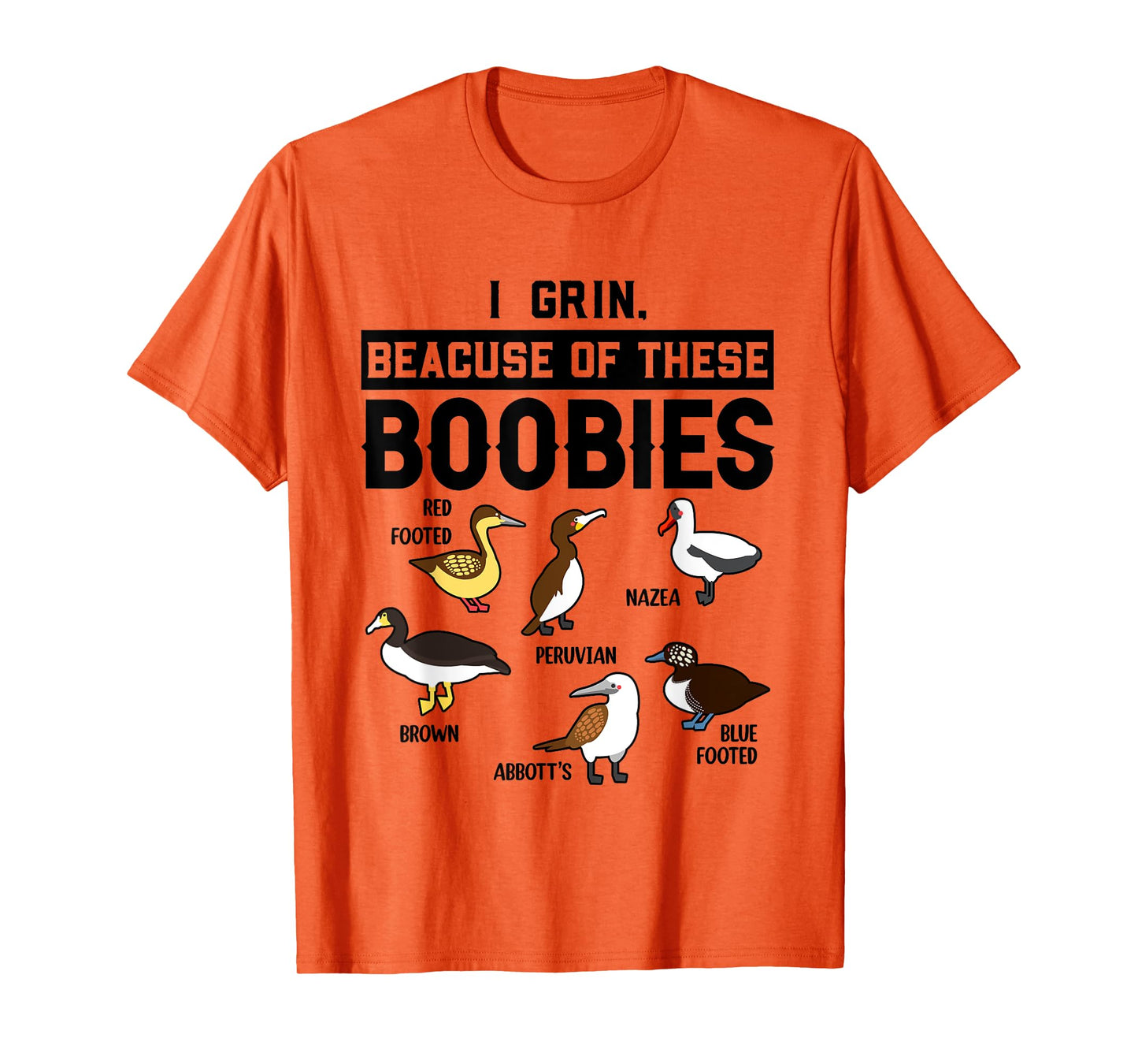 Funny Booby Seabirds Collection Bird Watching Ornithologist T-Shirt