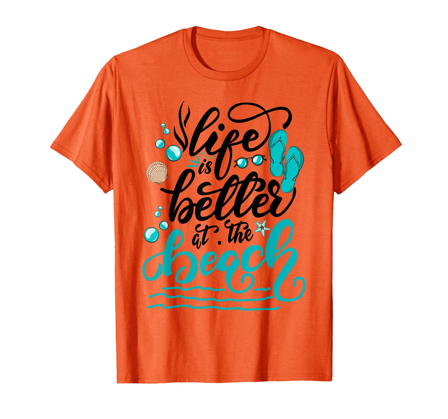 Life is better at the beach summer vacation family matching T-Shirt for Men Women Girls Kids