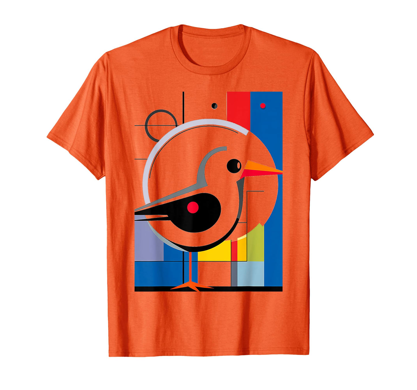 Bird Geoemtric Abstract Animal Art Colorful Graphic Bird T-Shirt