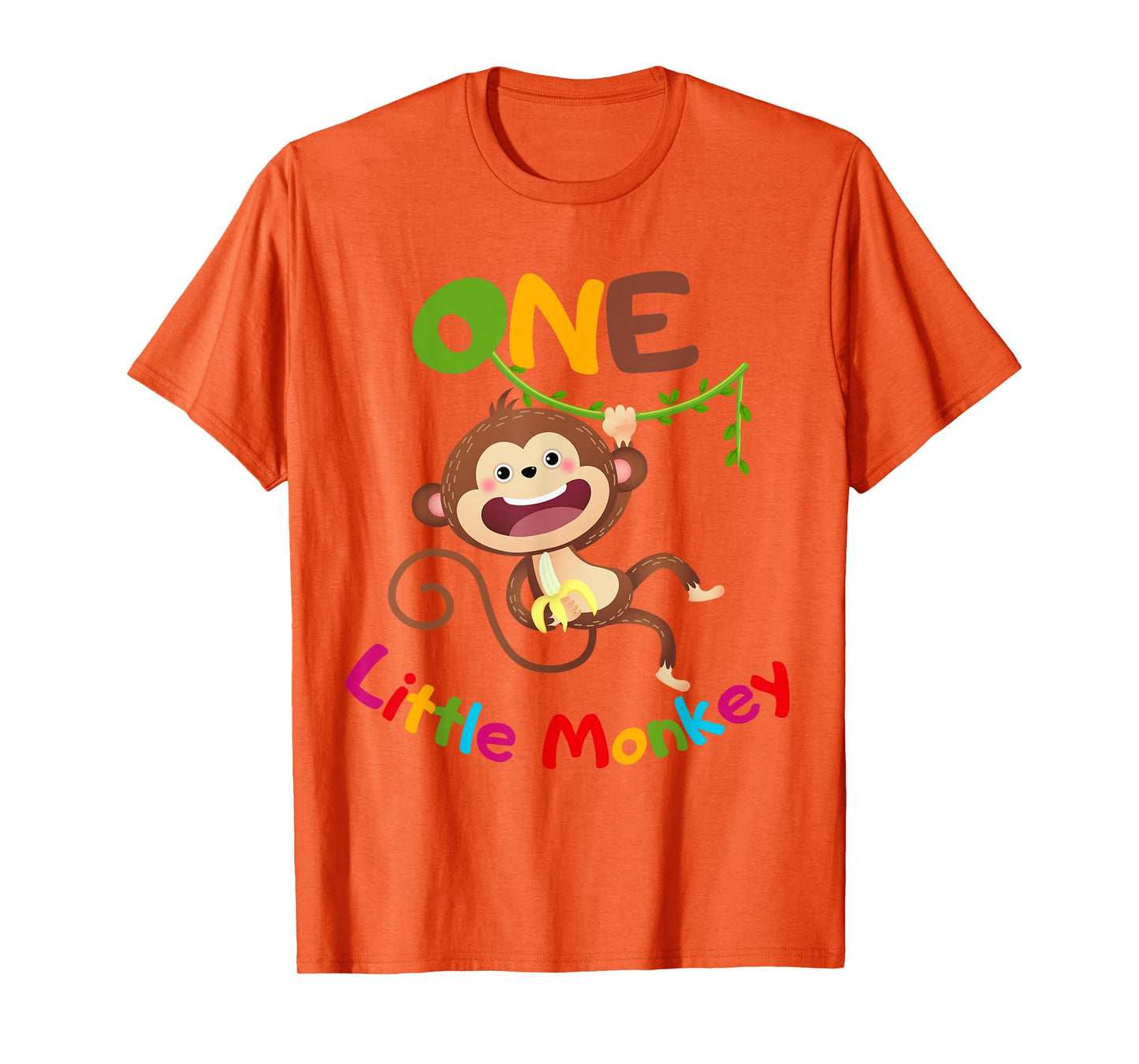 ONE Little Monkey Jungle Monkey Theme 1st Birthday Party T-Shirt