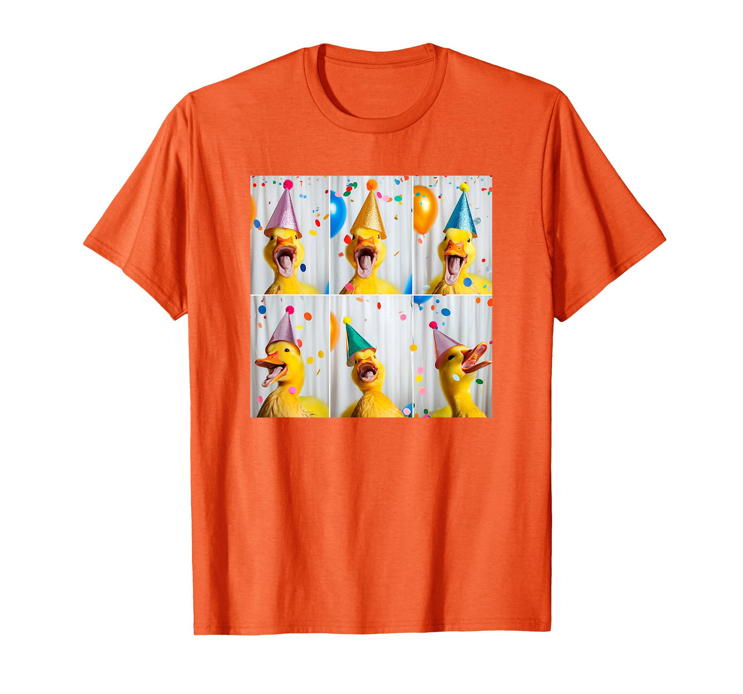 Happy Duck Face Farmyard Chick Colorful Bird Birthday Duck T-Shirt