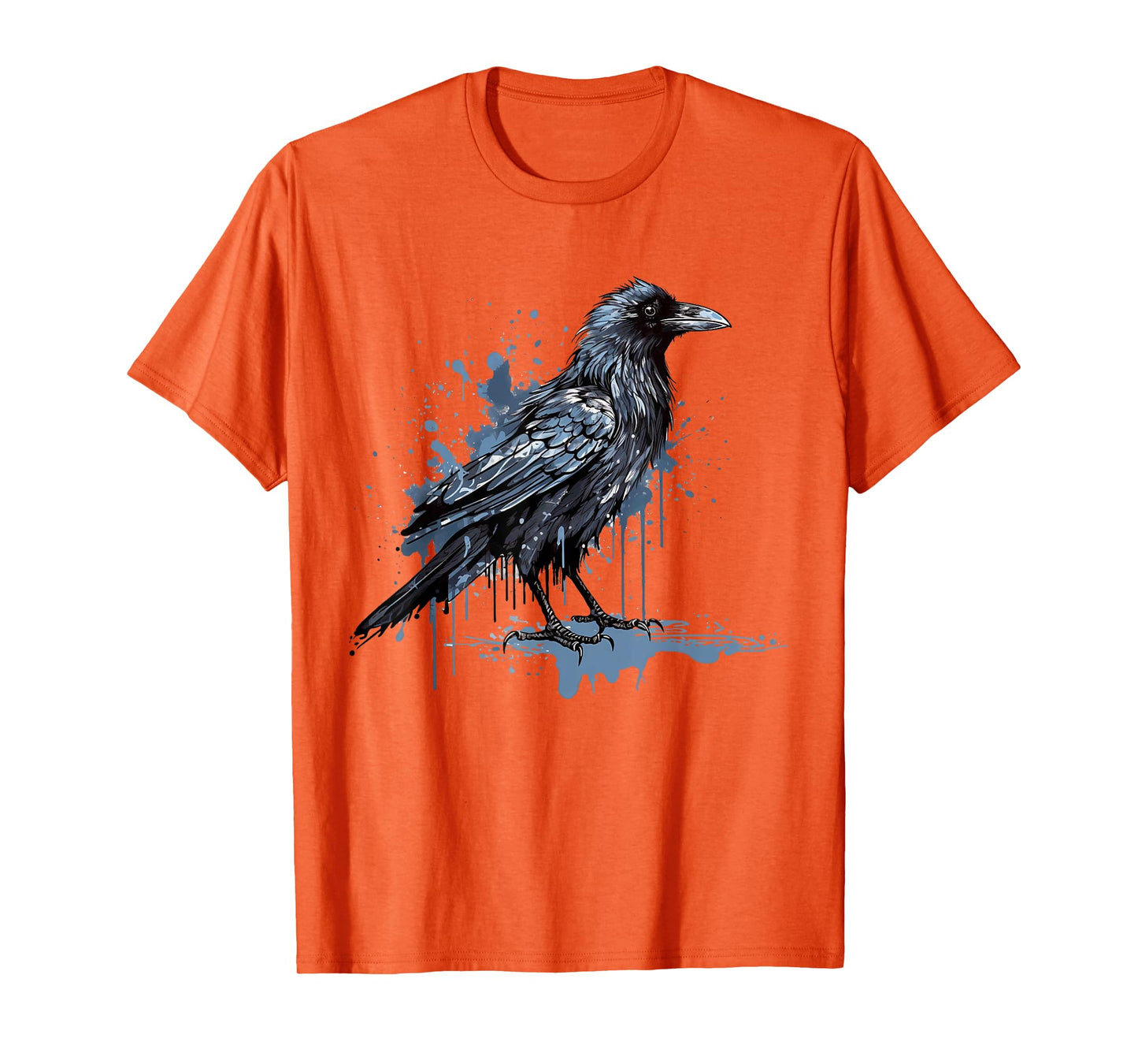Vintage Raven Crow Gothic Bird Graphic Art Design Print T-Shirt