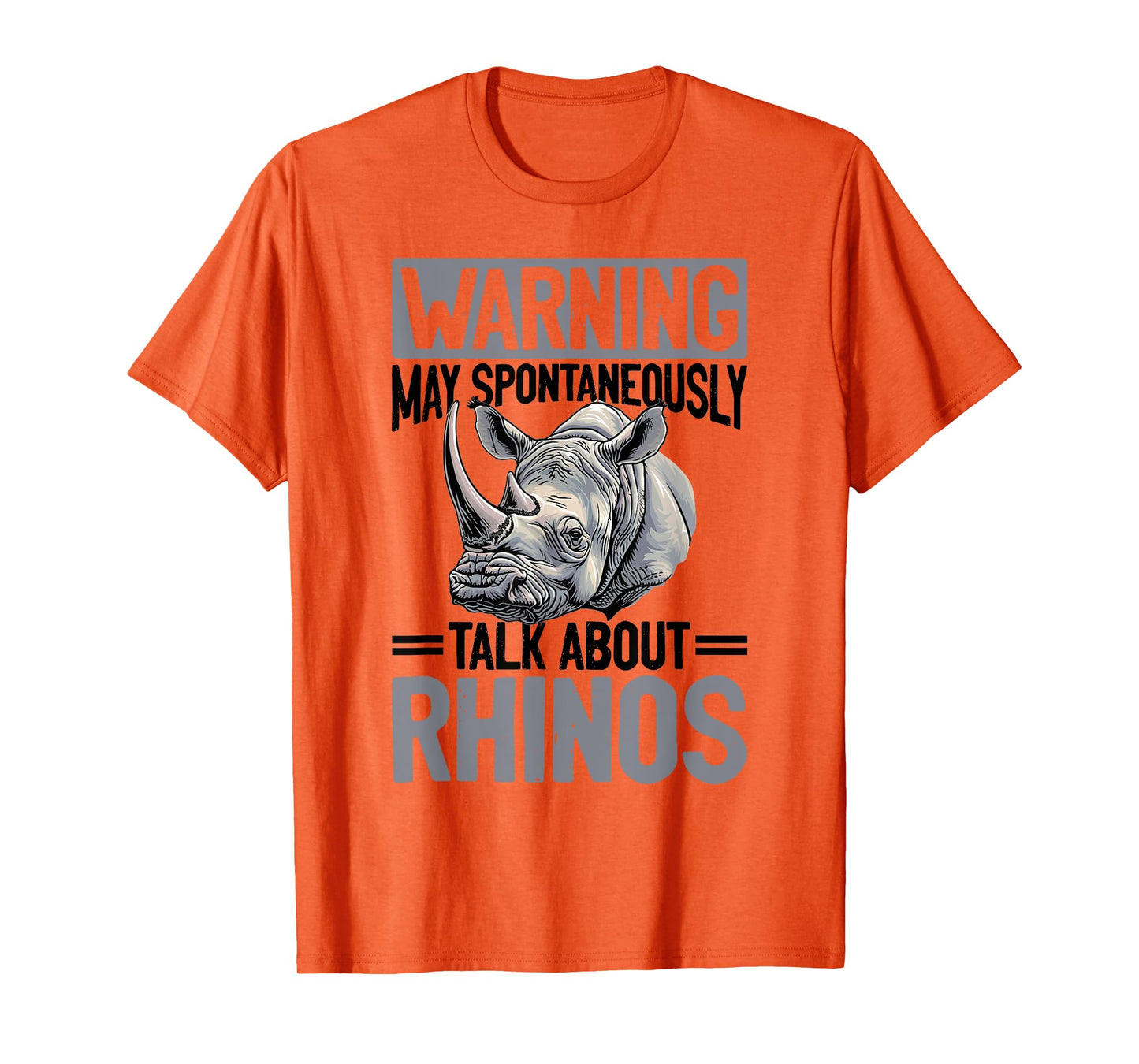 Funny Rhino Rhinozeros Animal Warning May Spontaneously Talk T-Shirt