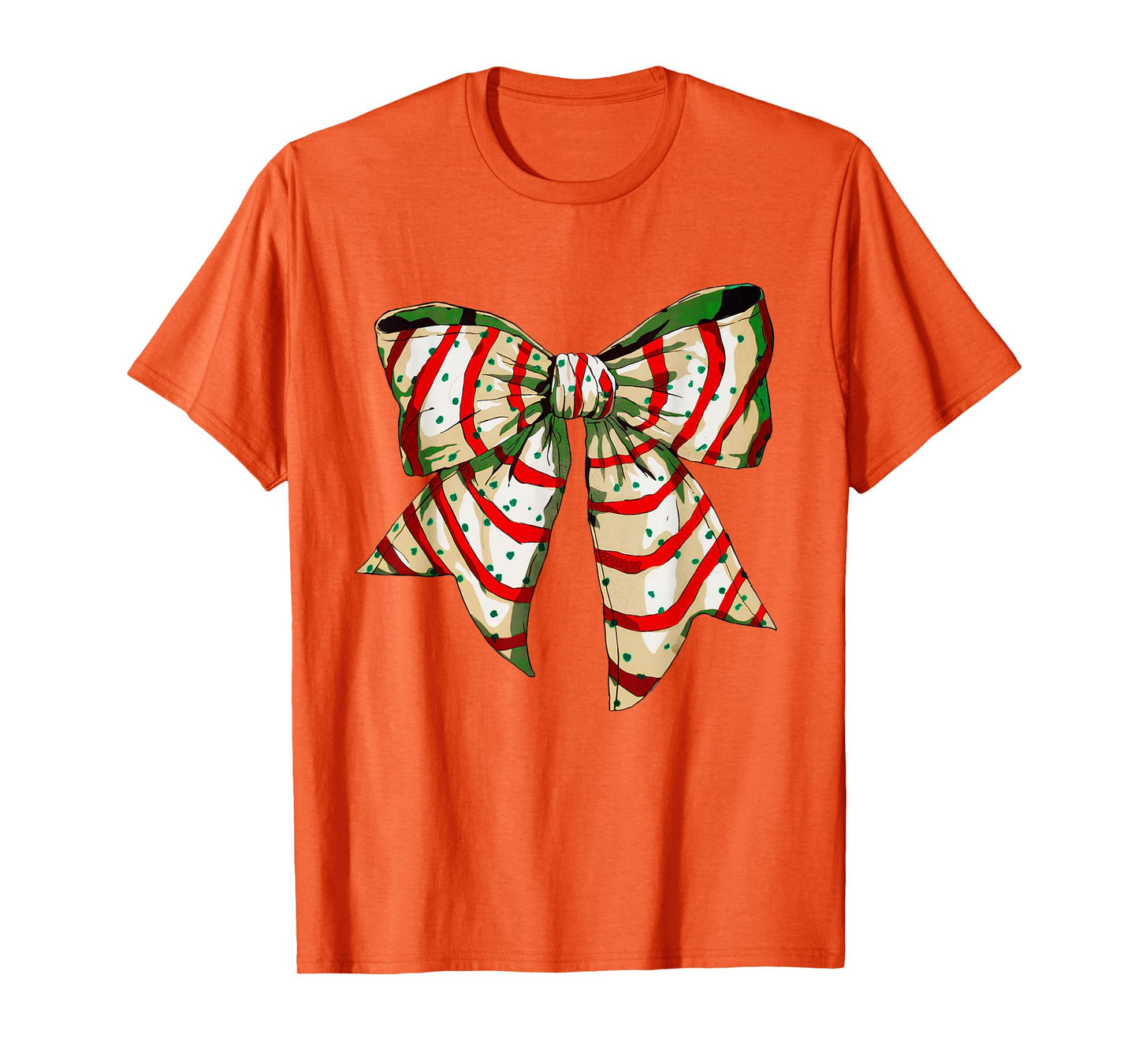 Funny Christmas Outfit for Men Women Kids Christmas Coquette Bow Tree Cakes Xmas Pajamas Women Girl T-Shirt