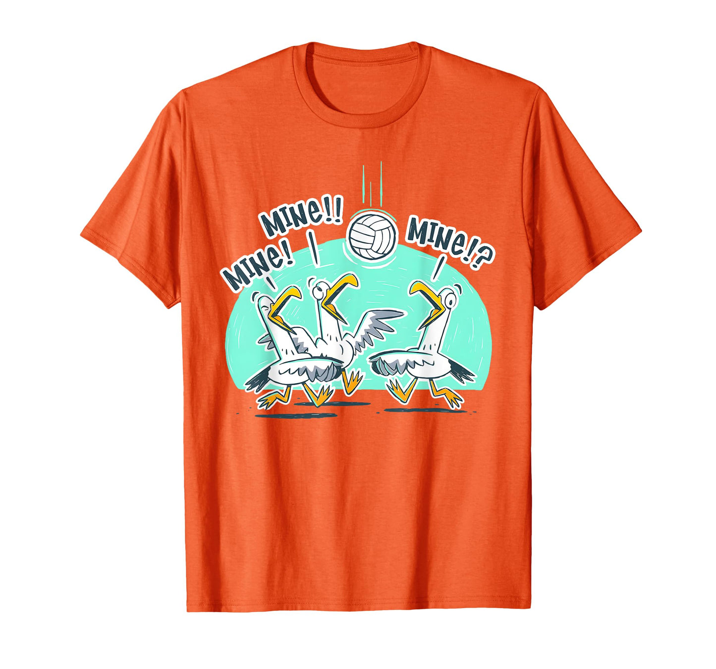 Funny Bird Playing Volleyball T-Shirt