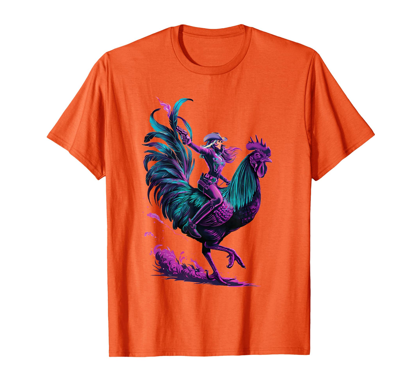 Cowgirl Riding Chicken T-Shirt
