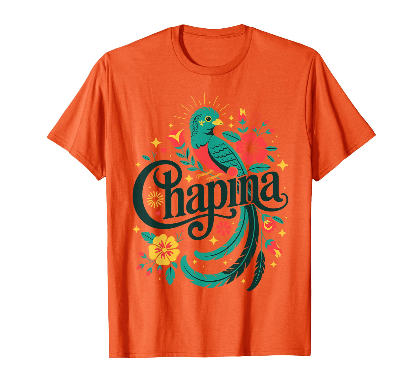 Chapina Guatemalan Pride Design with Quetzal Bird T-Shirt