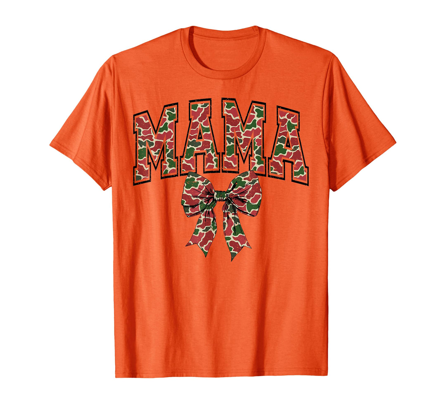 Hunting Mama Camouflage Old Camo Coquette Bow Mother's Day T-Shirt
