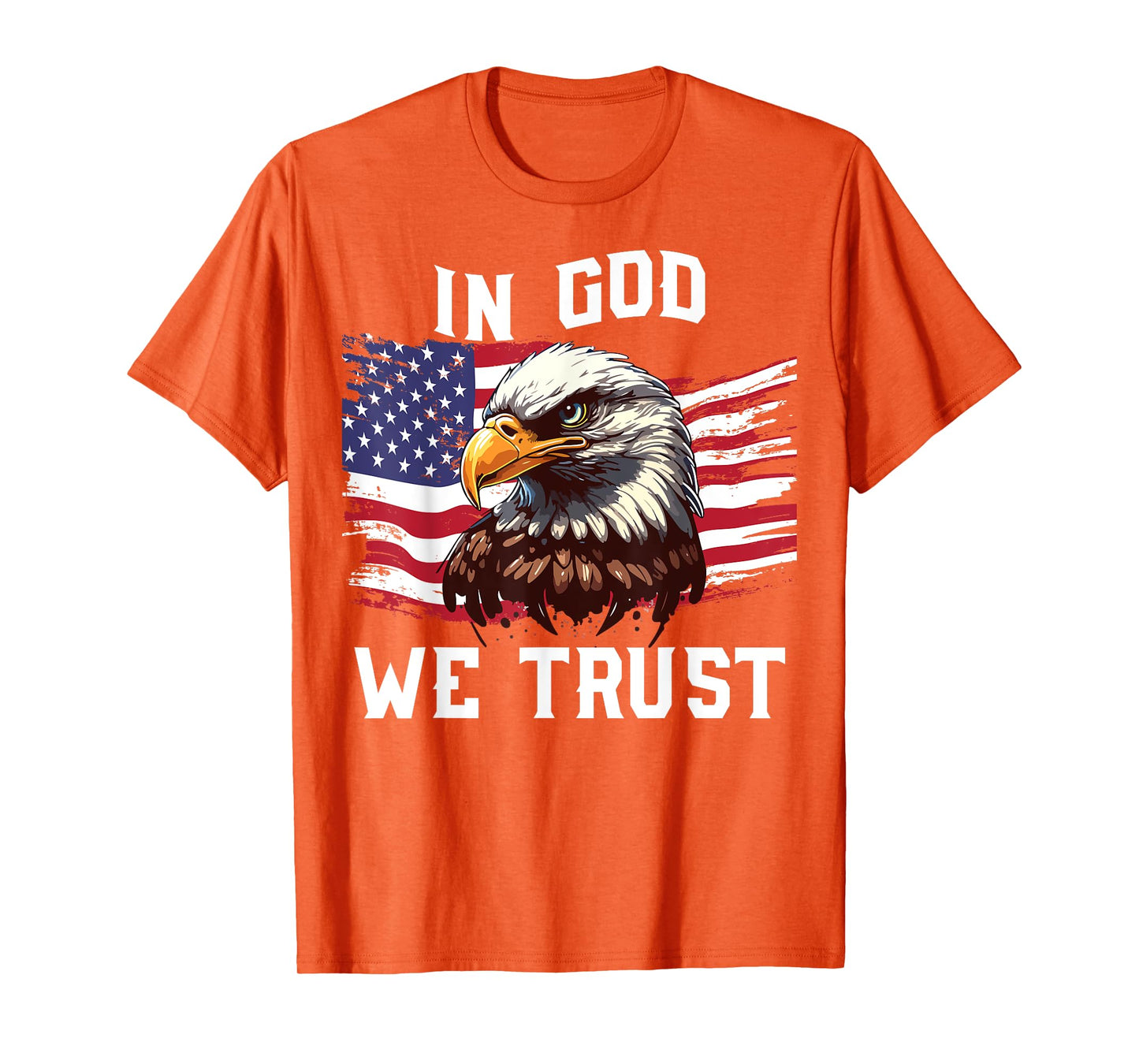 Men In God We Trust 4th July American Flag Eagle Boy Toddler T-Shirt